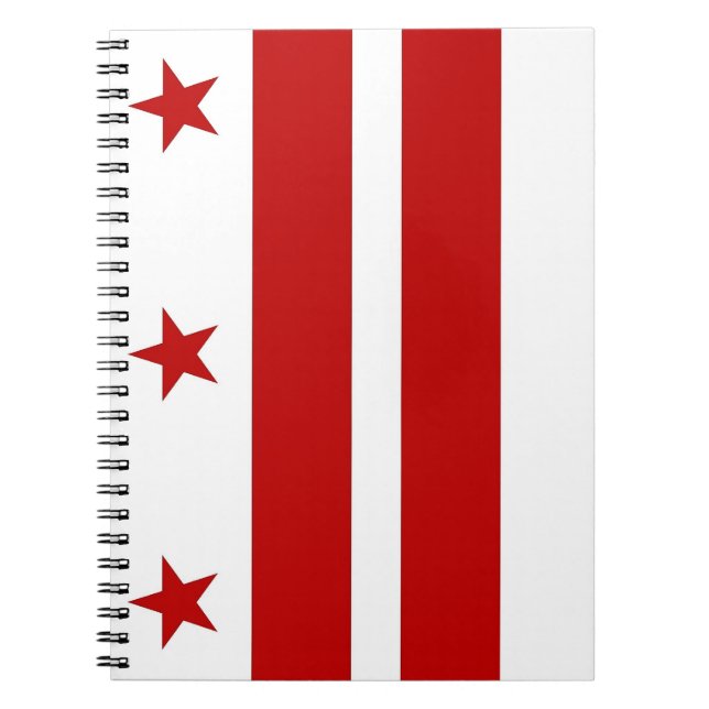 Notebook mit Flagge von Washington DC Notizblock (Vorderseite)