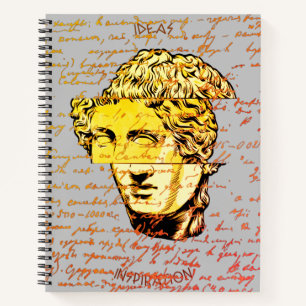 Notebook mit idealer Ansammlung, historischer Stil Notizbuch