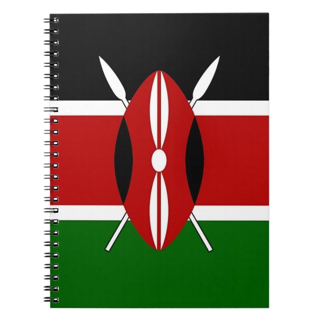 Notebook mit kenianischer Flagge Notizblock (Vorderseite)