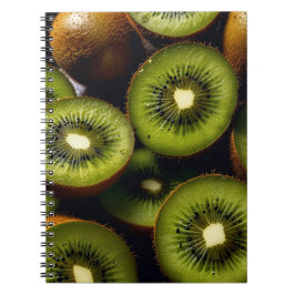 Notebook mit Kiwi Fruit Design - Vibranly Green Notizblock