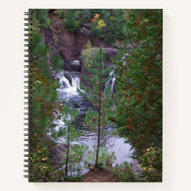 Notebook mit Kupfer-Wasserfällen Notizbuch (Vorderseite)