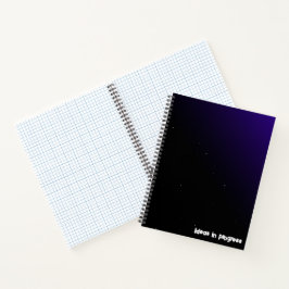 Notebook mit Lila Gradient- und Raumstruktur Notizbuch