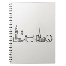 Notebook mit London Skyline - Minimalistisches Des Notizblock