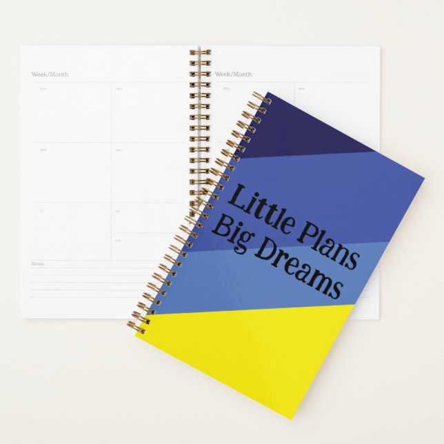Notebook mit minimalem Farbverlauf – Gelb & Blau T Planer (Anzeige)