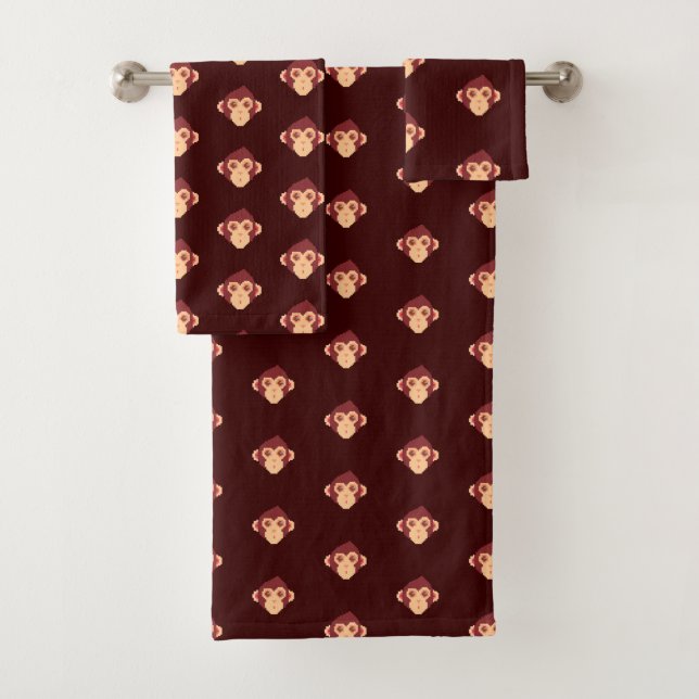 Notebook mit niedlicher pixeliger Oberfläche Badhandtuch Set (Insitu)