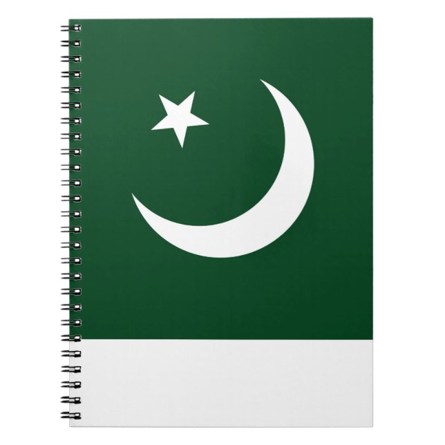 Notebook mit pakistanischer Flagge Notizblock (Vorderseite)