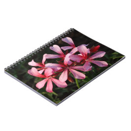 Notebook mit rosa Blume (80 Seiten B&W) Notizblock