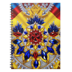 Notebook mit rumänischen Farben Abstract Design Notizblock