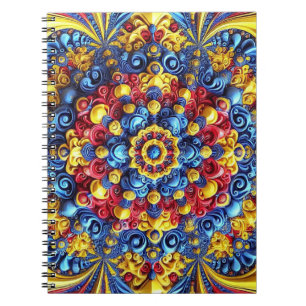 Notebook mit rumänischen Farben Abstract Design Notizblock