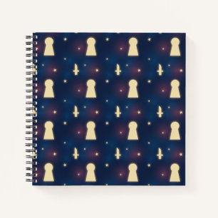 Notebook mit Starry Night Knife Keyhole Muster Notizbuch