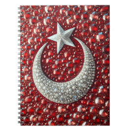 Notebook mit Türkischen Farben Abstraktes Design Notizblock