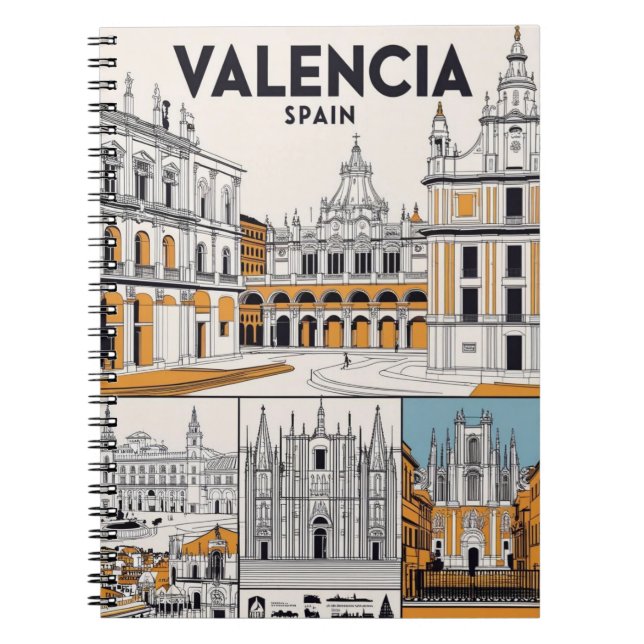 Notebook mit Valencia Architektur Notizblock (Vorderseite)