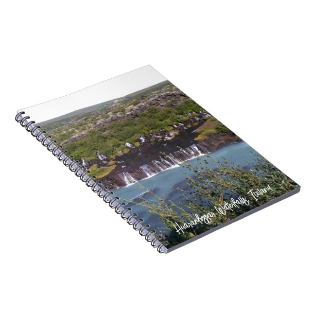 Notebook mit Wasserfall von Huaranfossar Notizblock (Rechte Seite)