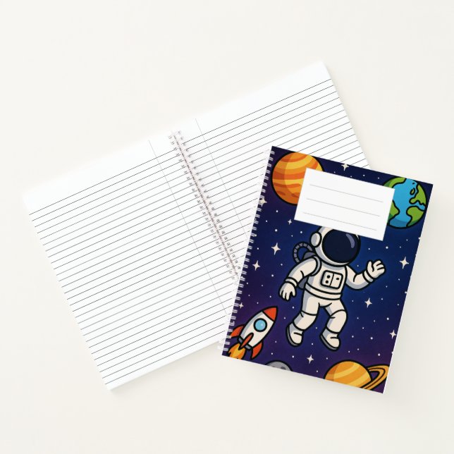 Notebook mit Weltraum Notizbuch (Innenseite)