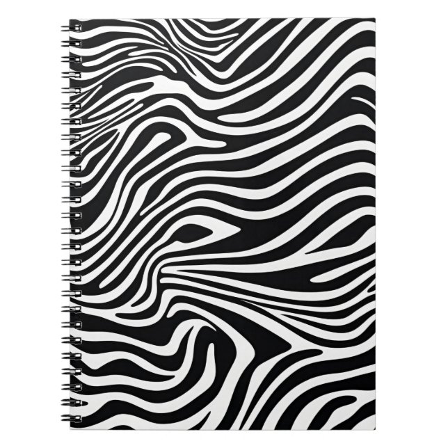 Notebook mit Zebrastreifen-Design Notizblock (Vorderseite)