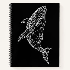  Notebook Modern Geometric Whale Notizbuch