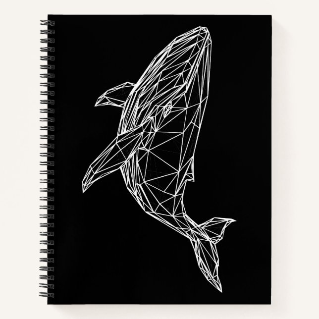  Notebook Modern Geometric Whale Notizbuch (Vorderseite)