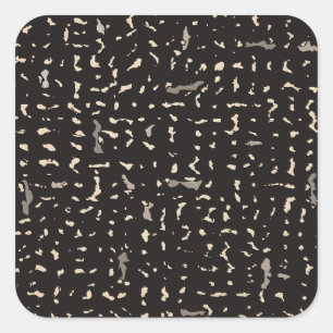 Notebook-Muster in Schwarz und Silber Quadratischer Aufkleber