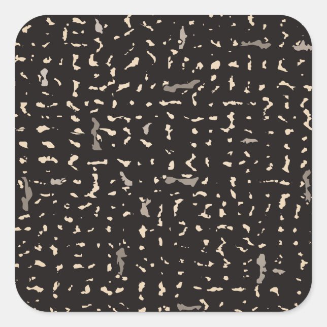 Notebook-Muster in Schwarz und Silber Quadratischer Aufkleber (Vorderseite)