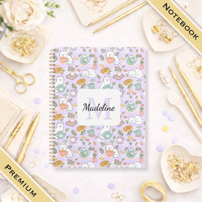 Notebook Name Tea Cats Bookish Pastel Notizbuch (Von Creator hochgeladen)