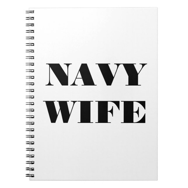 Notebook-Navy-Ehefrau Notizblock (Vorderseite)