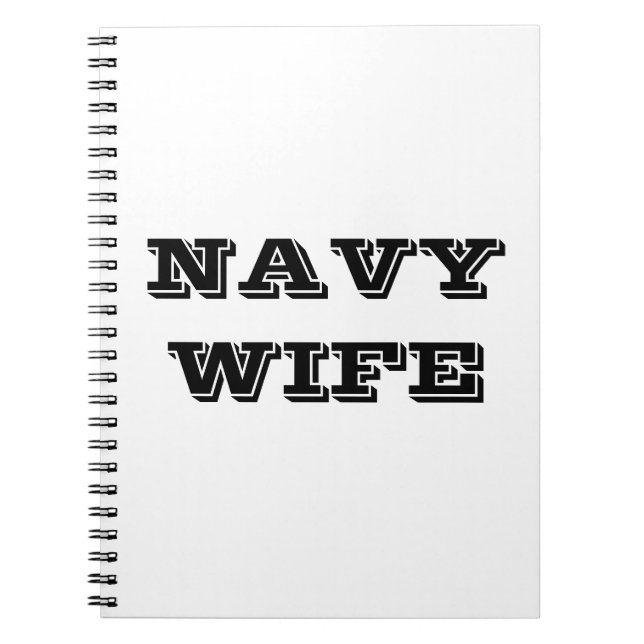 Notebook-Navy-Ehefrau Notizblock (Vorderseite)