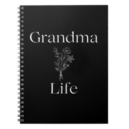Notebook-Oma Life-Wildblumen Notizblock