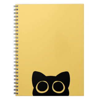 Notebook Peeking Cat Notizblock