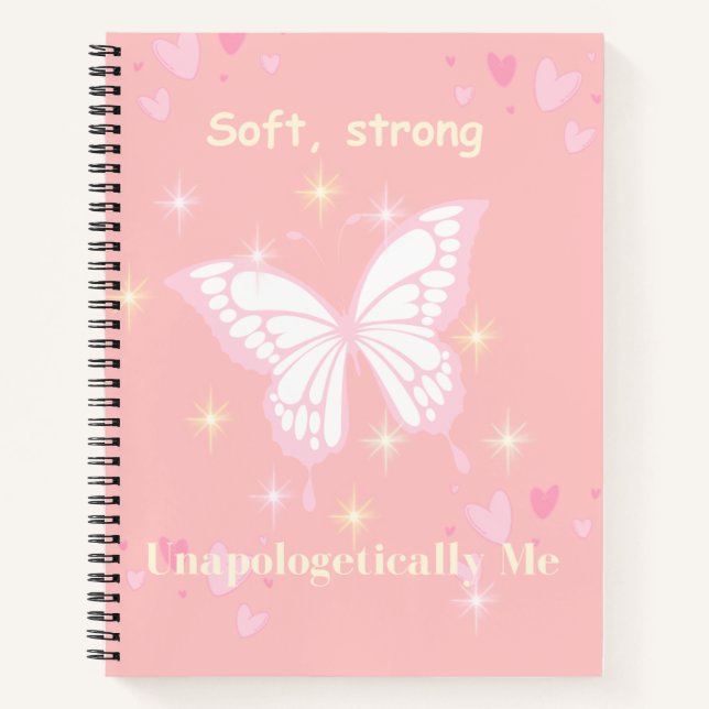 Notebook - rosa Empowerment-Journal Notizbuch (Vorderseite)