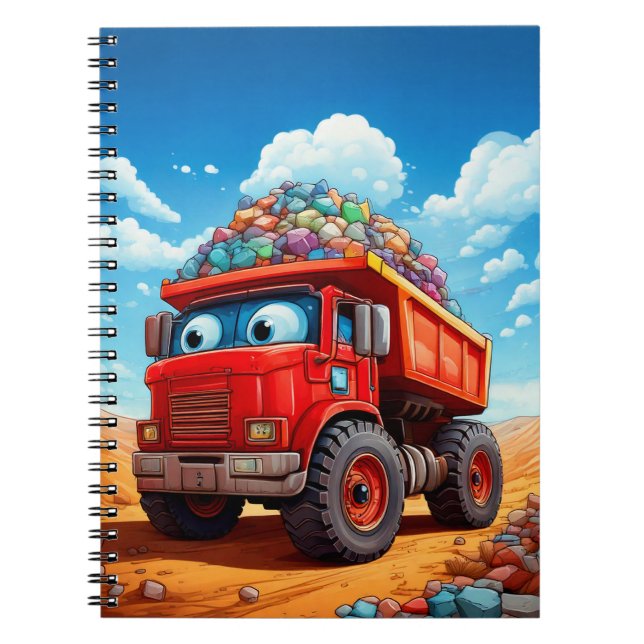Notebook - roter Lkw Notizblock (Vorderseite)