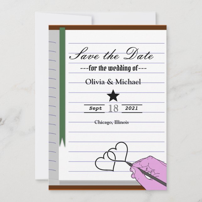 Notebook Save The Date (Vorderseite)