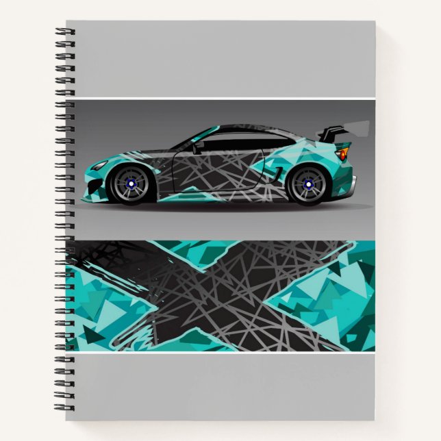 Notebook-Sportwagen Notizbuch (Vorderseite)
