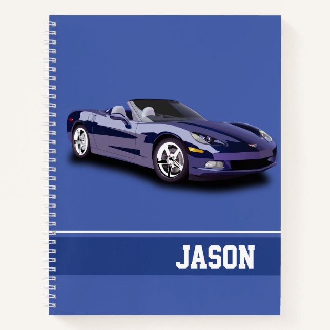 Notebook-Sportwagen Notizbuch (Vorderseite)