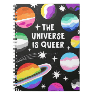 Notebook " THE UNIVERSE IS QUE " Notizblock