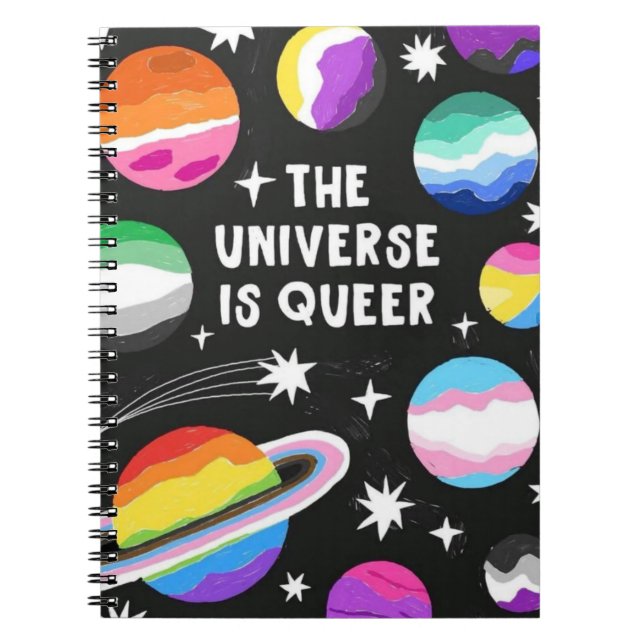 Notebook " THE UNIVERSE IS QUE " Notizblock (Vorderseite)