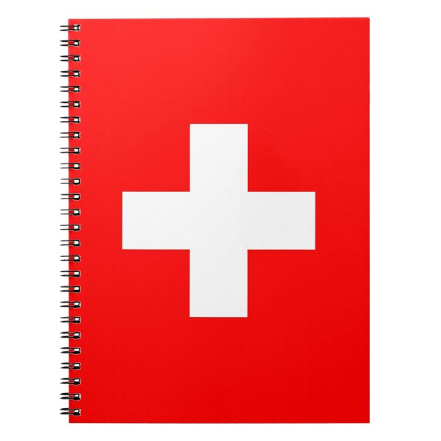 Notebook with Flag of Switzerland Notizblock (Vorderseite)