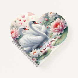 Notebook with swans notizbuch