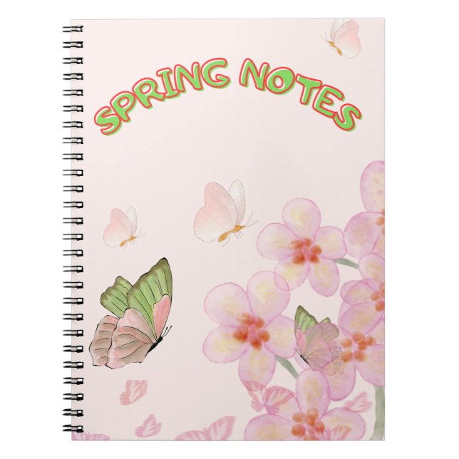 Notebook with Whimsical Butterfly Design Notizblock (Vorderseite)