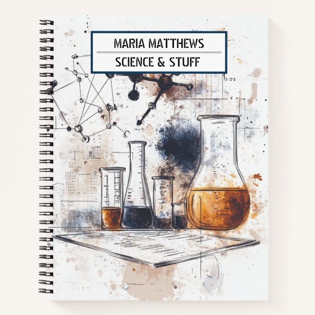 Notebook zum Thema Wissenschaft und Chemie Notizbuch (Vorderseite)