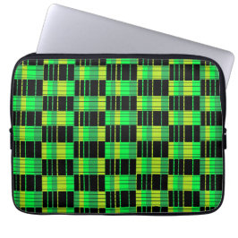 Notebookgehäuse mit Kariertem, grün und schwarz Mu Laptopschutzhülle
