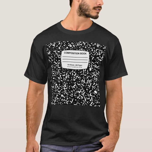 Notebookkomposition mit Komposition T-Shirt (Vorderseite)