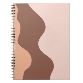 Notebooks, braun, Monogramm, Aquarell, hübsch, Cre Notizblock