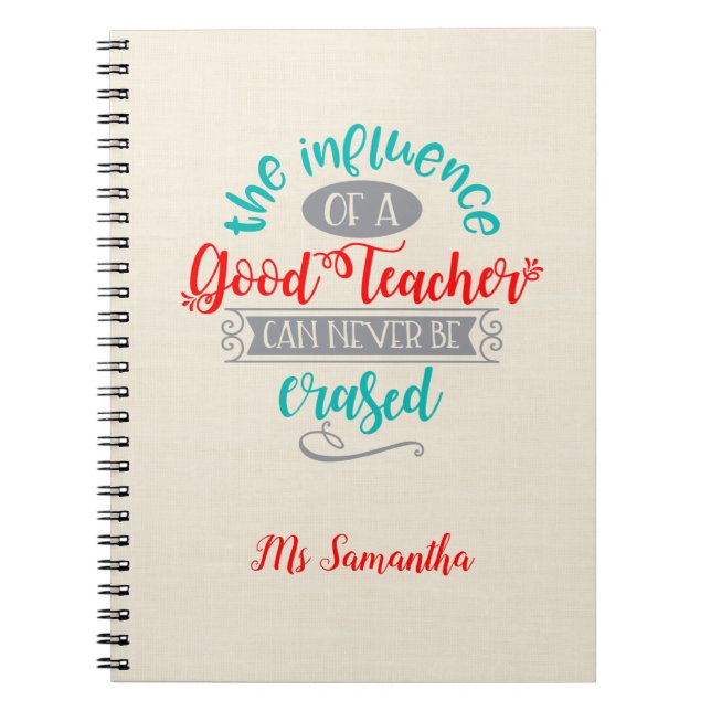 Notebooks für Lehrer - Zitate für Inspiration Notizblock (Vorderseite)