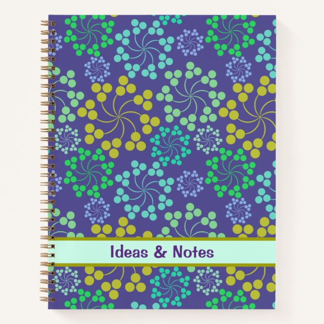 Notebooks mit abstrakten Circuit-Formen Notizbuch (Vorderseite)