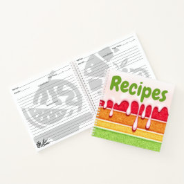 Notebooks mit realistischen Cake-Recips Notizbuch
