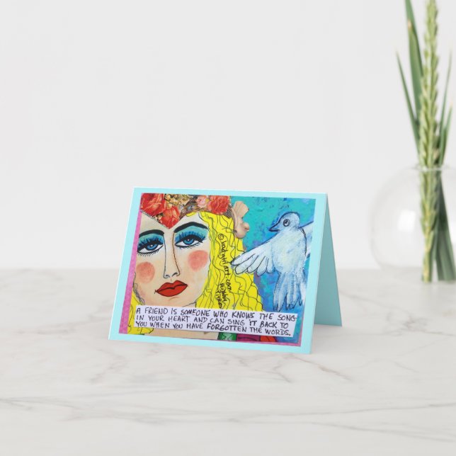 NOTECARD-A FREUND IST, DAS JEMAND, KENNT WHO DAS KARTE (Vorderseite)