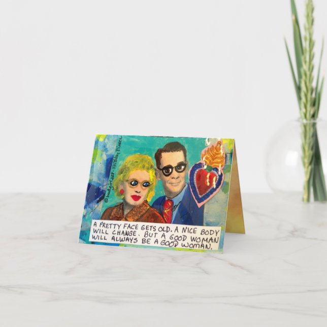 NOTECARD-A HÜBSCHES GESICHT WIRD, EIN NETTER KARTE (Vorderseite)