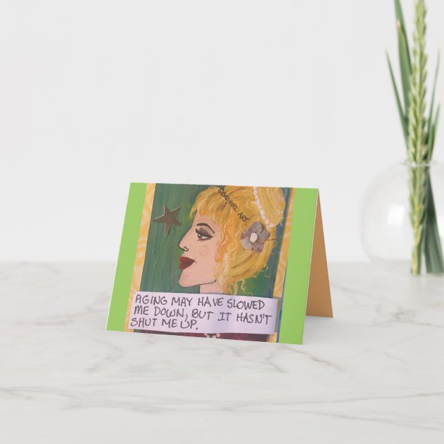 NOTECARD-ALTERUNG KANN SICH VERLANGT HABEN KARTE (Vorderseite)