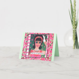 NOTECARD-ALWAYS SPÄT ABER WERT DIE WARTEZEIT KARTE