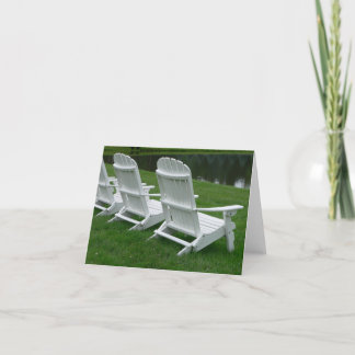 Notecard aus weißem Holz Karte